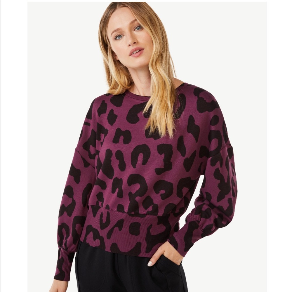 Scoop Womens Fleece Knit Sweatshirt